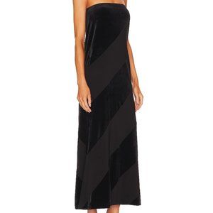 Norma Kamali Black Velvet Maxi Dress